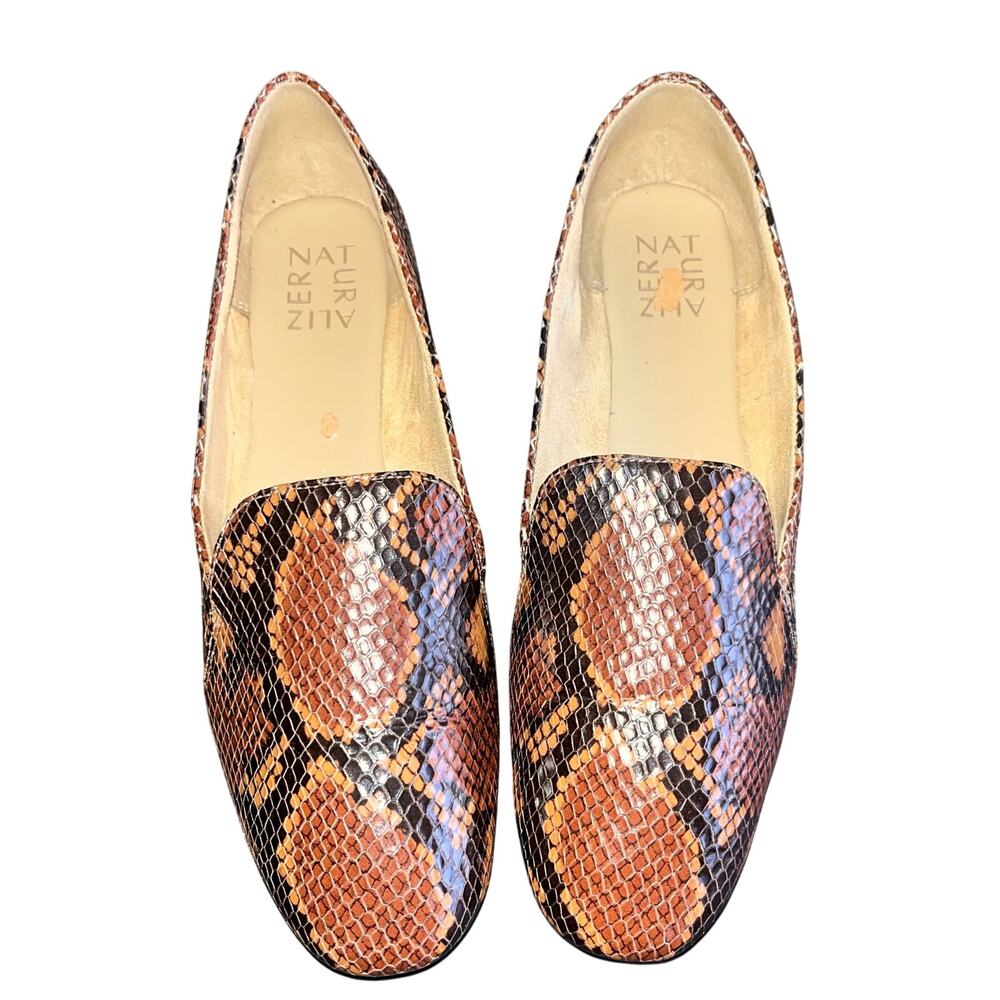 Naturalizer Womens Emiline Loafer Brown Kingfisher Animal Snakeskin Print Sz 8 - Picture 4 of 7
